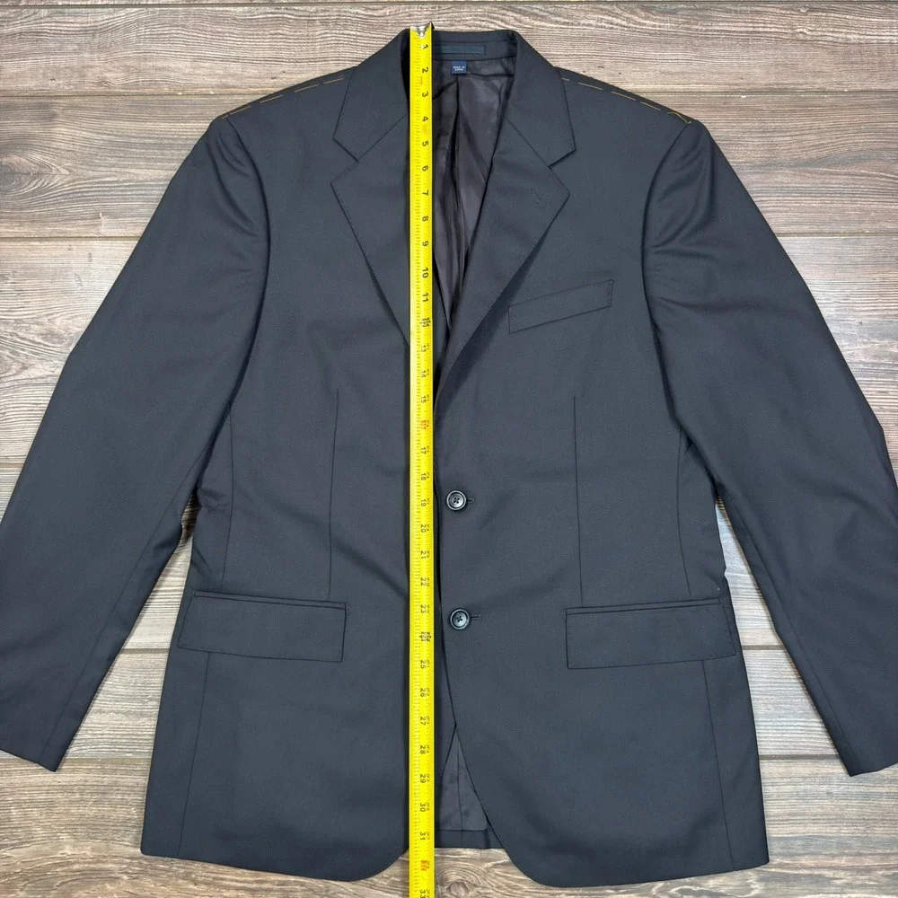 J.Crew Mens Size 40R Crosby Suit Jacket Black Loro Piana Wool Blazer BM161 NEW